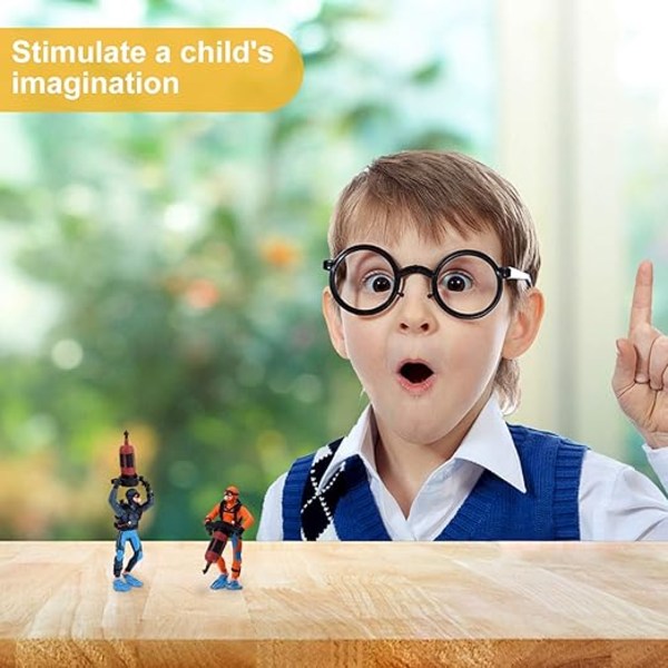 4-pack dykardockor, skalmodellfigurset, mini-simmare docka,