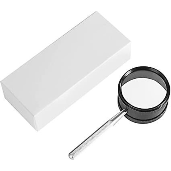 (Noir)35X Lupe til Læsning, Professionel Lupe til Smykker Linse Lupe med En Lupe Klud Forstørrelsesglas Håndholdt, Lupe til Læsning, Smykker, Seniorer