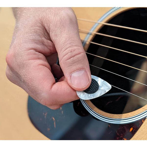 Gitarplekter anti-skli pute sett svart dobbeltsidig lim