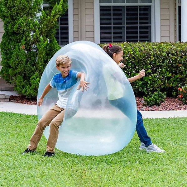 120cm Bobleball-leketøy for barn, oppblåsbar vannbobleball, ballong, strandball, hageball for utendørs lek, myk gummiballballong