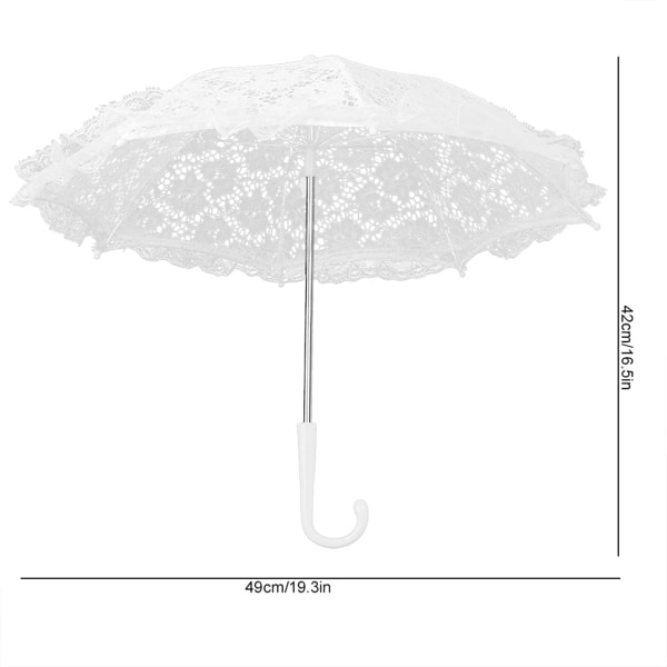 Hantverk blommig spetsbroderi barnparasoll scenföreställning mini dekorativt paraply