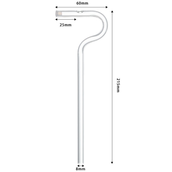 1 stk Anti-rynke leppe sugerør buet høyt borosilikat klart