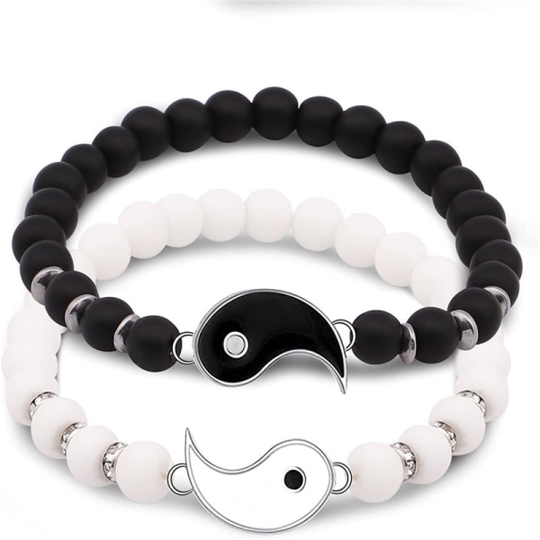 Bästa vän-armband för 2 matchande Yin Yang justerbara