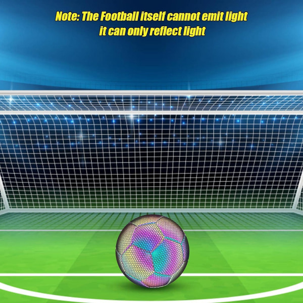 1 glödande fotboll, holografisk fotboll nummer 4, lysande