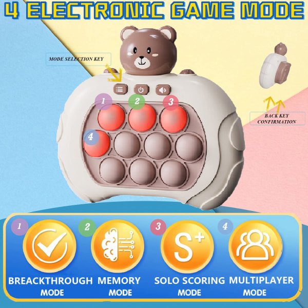 Decompression breakthrough puzzle pop-up button Gopher game console