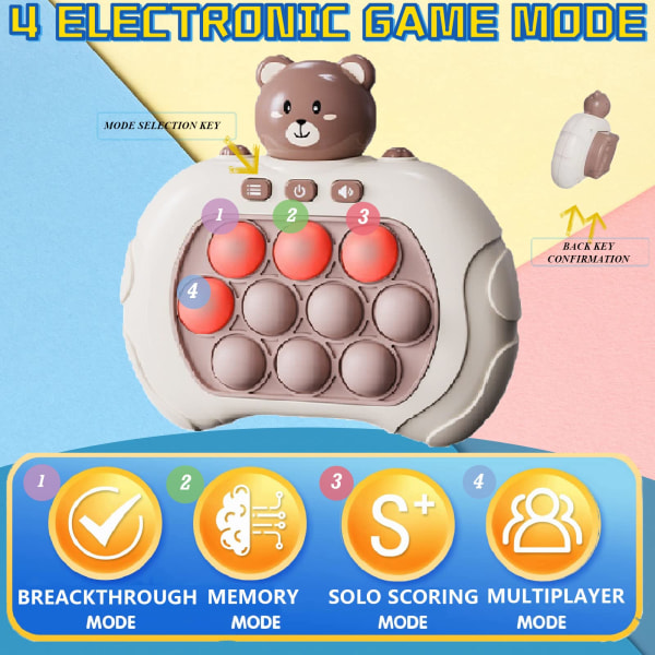 Dekompression banbrytande pussel popup-knapp Gopher spelkonsol