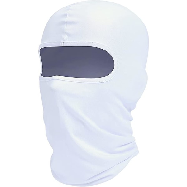 Suksihuppu balaclava, UV-suoja, moottoripyöräkaulaliina, kesäkaulahuivi, miehet ja naiset, valkoinen