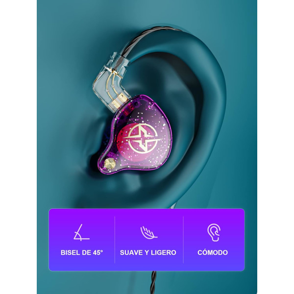 Trådbundna In-Ear-hörlurar, Deep Bass HiFi-hörlurar med avtagbar