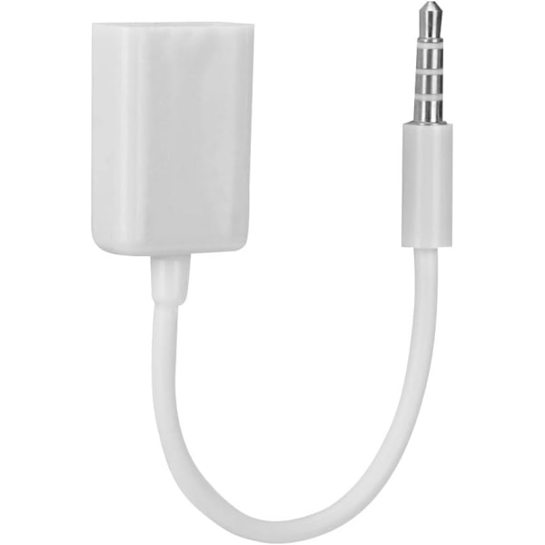 1kpl 3,5 mm:n audioliitin, 3,5 mm:n USB-äänikaapelin muuntokaapeli