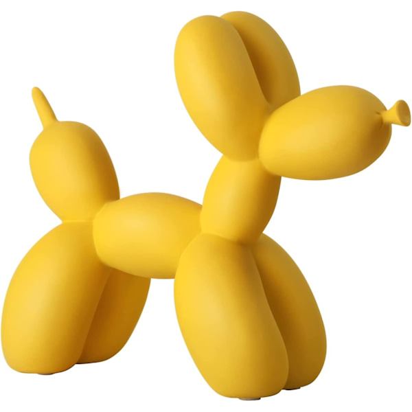 Resin Ballonhund Skulptur - Moderne Kontorindretning til Hjem, Soveværelse, Stue og Kontor - 8\" (Gul)
