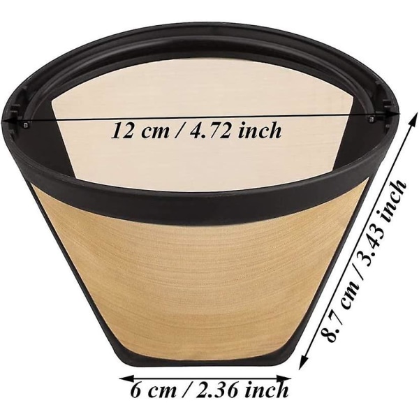 2 kpl uudelleenkäytettävää kahvisuodatinta, kahvisuodatinverkko, pysyvä uudelleenkäytettävä kahvisuodatin, ruostumattomasta teräksestä valmistettu pysyvä uudelleenkäytettävä hieno verkko kahvalla Mo