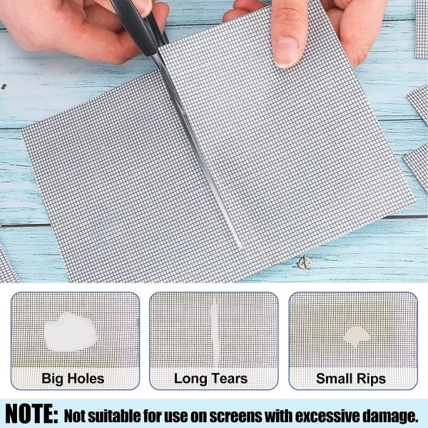 10pcs Window Screen Repair Patches Kit, Self Adhesive Screen