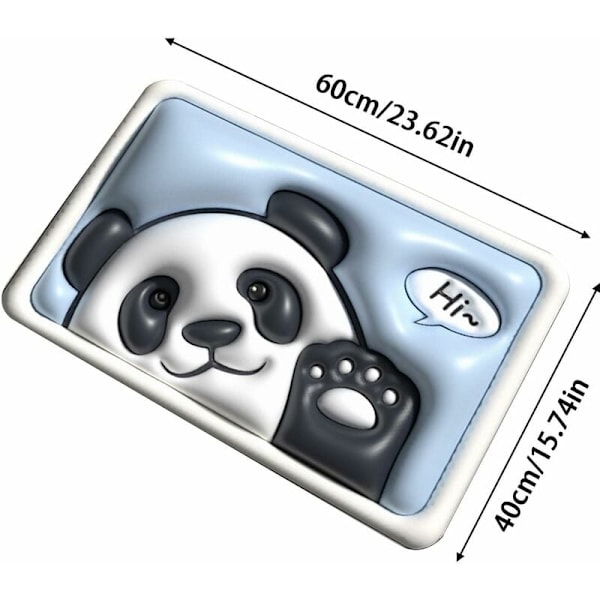 Panda Superabsorberende Gulvmåtte Skridsikker Absorberende Bademåtte Memory Foam Bademåtte Blød Hurtigtørrende Bademåtte 3D Blomst