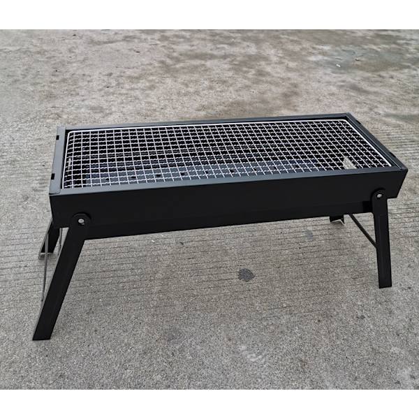 Bærbar utendørs kullgrill med uttrekkbar grill (1 stk)