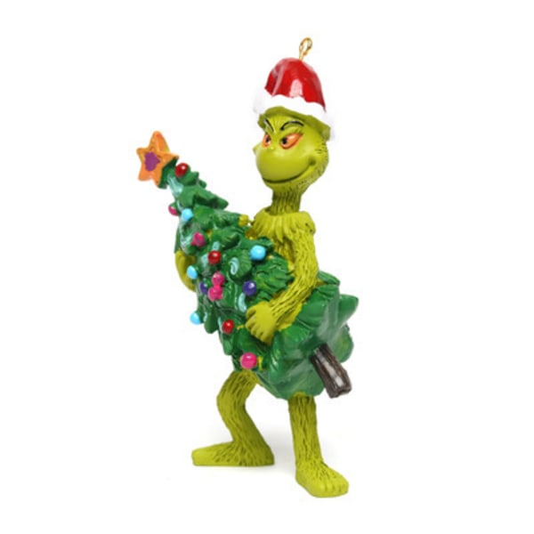 1 Christmas Elf Grinch Dekoration Resin Craft Pendant Jul