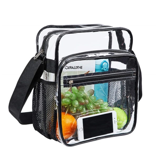 1 Piece Transparent PVC shoulder crossbody bag travel shopping