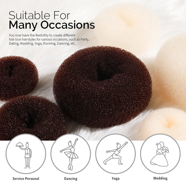9 stykker hår-doughnut bolle maskine ball hår fletningsværktøj