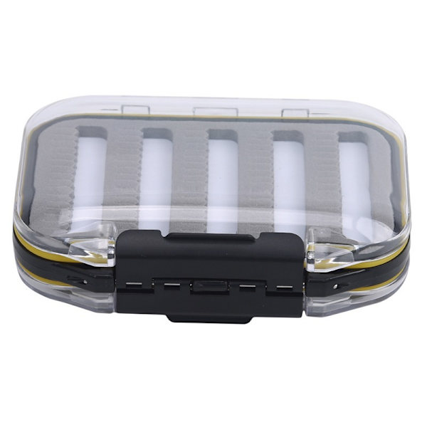 1 stk Klar dobbeltsidet transparent flueboks Fluefiskeriboks