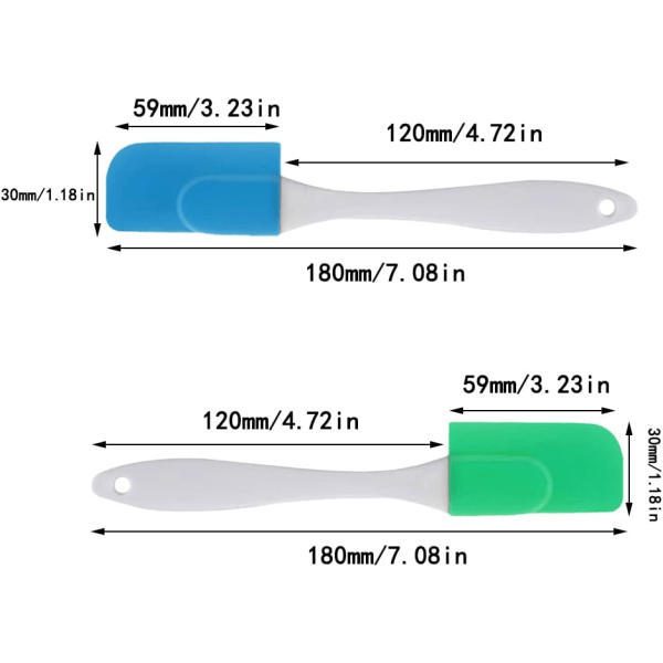 Silikon-spatel, 2 varmeresistente silikon-spatler, silikon