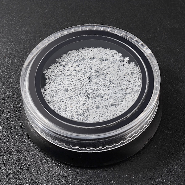 3 set snöflingor nagelglitter juldekorationer vit