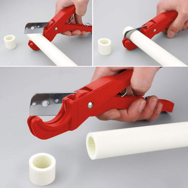 1 stycke röd PVC-plast rörkappare, max 1-3/8