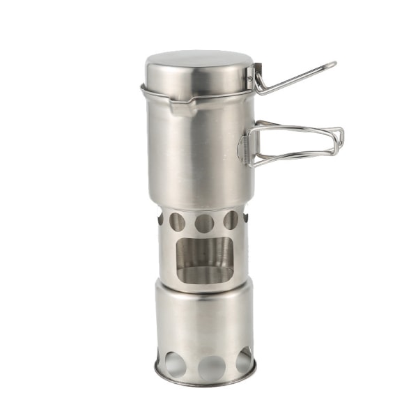 Outdoor Stainless Steel Wood Stove Portable Heating Stove BBQ