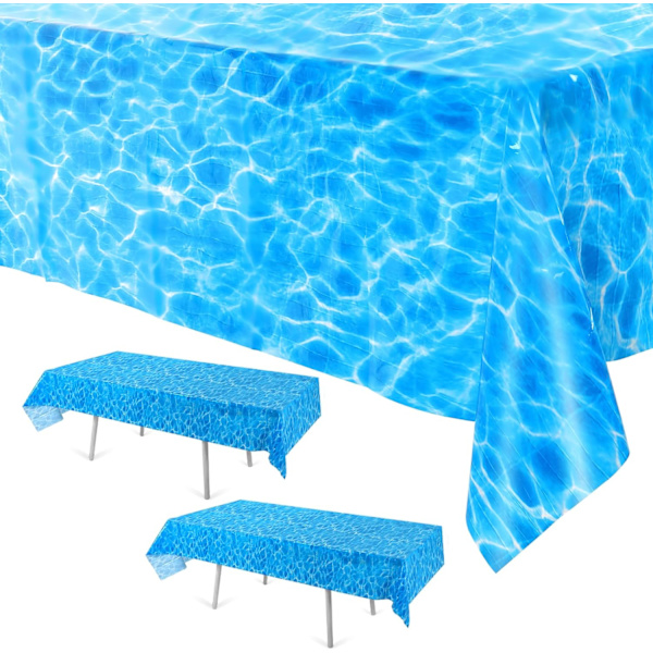 2 stk. blå 137 * 274 cm dug, ocean wave borddække,