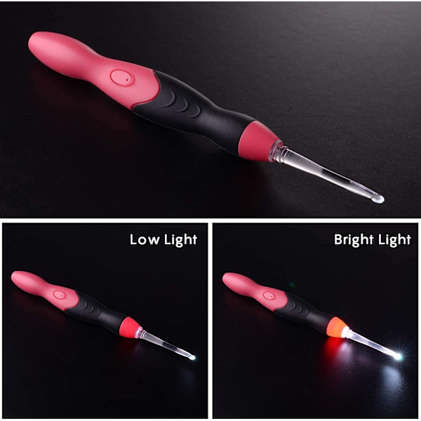 Luminous virkningsset med ergonomiska grepp utbytbara huvuden 2,5 mm till 8,0 mm