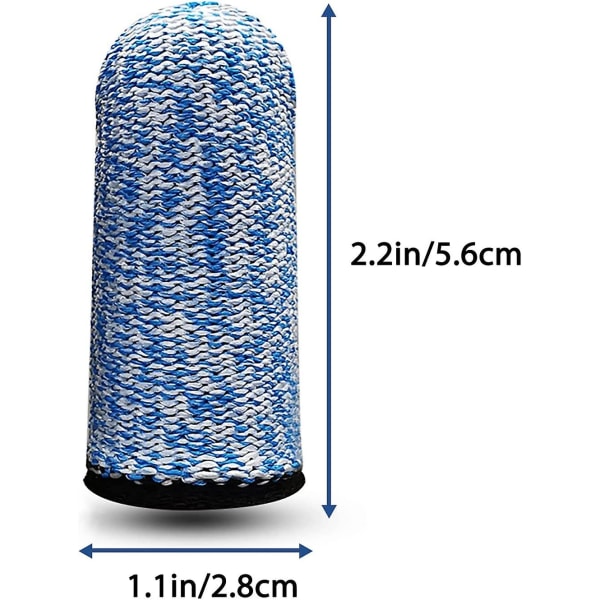 12 stk. fingerspidser, genanvendelige skridsikre tommelfingerbeskyttere åndbare fingerspidser skærefaste beskyttelse til arbejde, køkken, have, skulptur (blå)