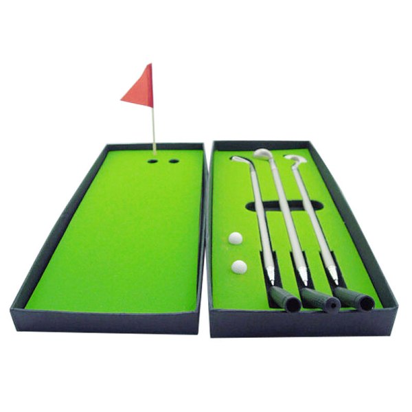 1 st Golfklubbor metall present set boxed penna kreativ mini grön