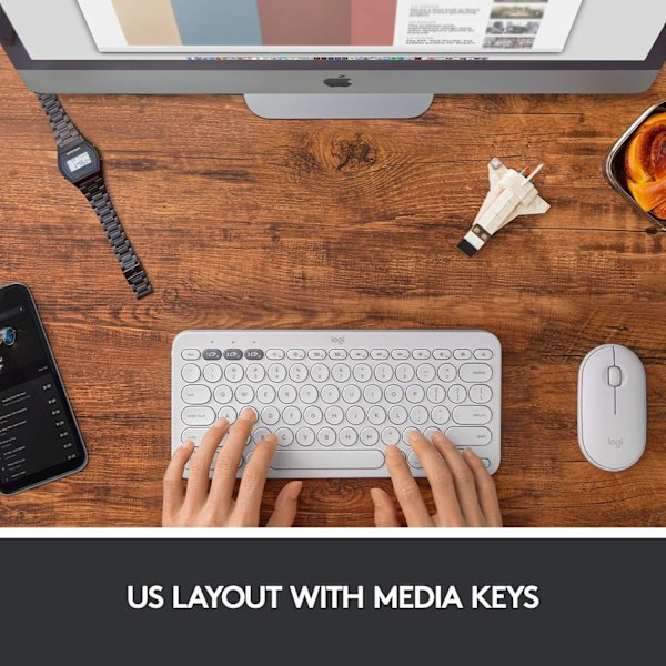 K380 Multi-Device Bluetooth-tastatur til Mac med kompakt, slankt