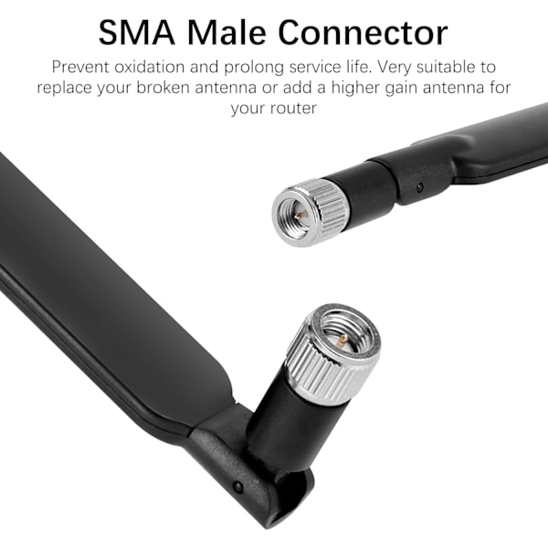 2 kpl SMA 4G LTE -antenni SMA-uros Cellular WiFi -antenni 10 dBi:n suurvahvistusreitittimen antenni signaalinvahvistin mobiilille Hua