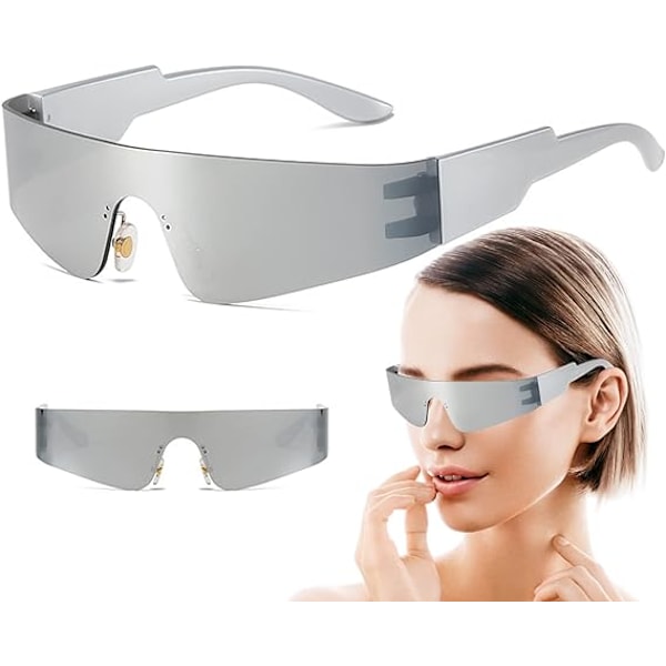 SilverSunglassesQuickGlasses:SolbrillerRavePartyBrillerKvinderMændP