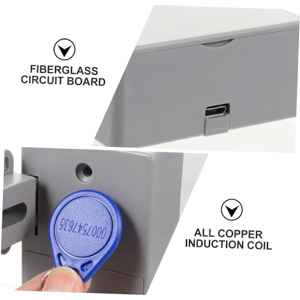 Smart RFID IC-kort Sensor Skab Skuffe Lås, Ingen Hul