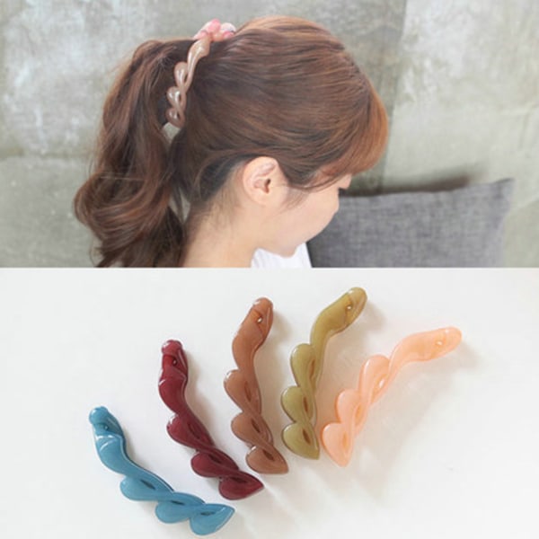 Women Fashion Banana Style Hair Clip  10.5*1.8cm 1 piece blue