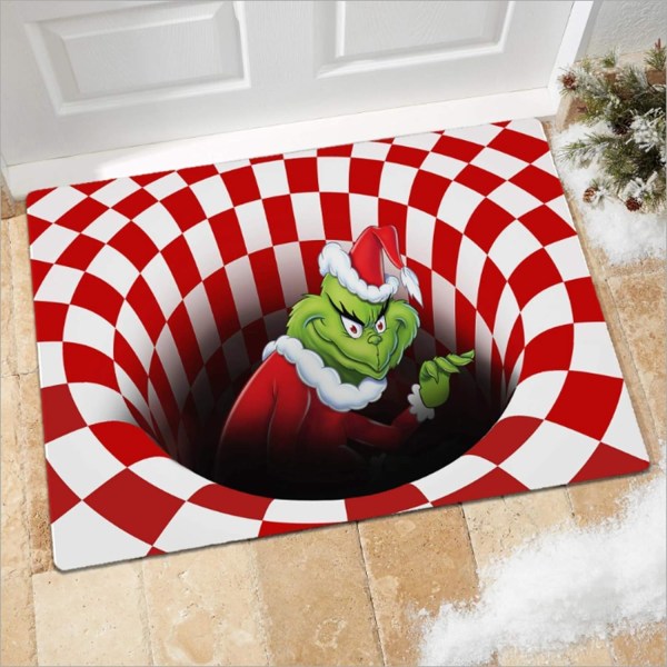 Illusion Doormat, Visual Non-Slip Christmas Doormat, for Christm