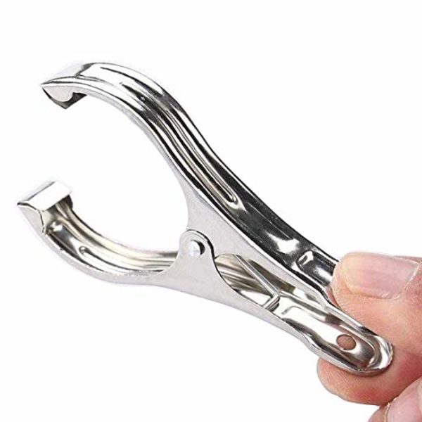 Metallisia pyykinpuristin Stainless steel -altaapyyhkeiden klipsiä