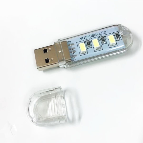 3 stk USB-minnepenn databordlampe, mobil strømforsyning,