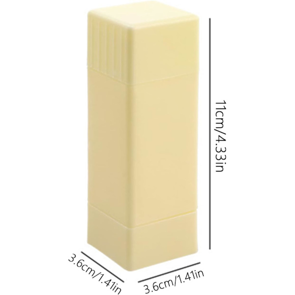 3-delt Gul Smør Dispenser, Smørpindholder Rotations