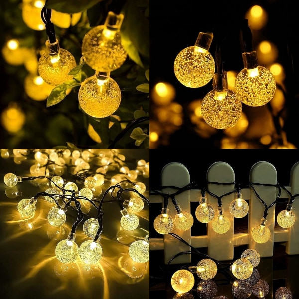 Outdoor Solar Light String Christmas Guinguette Varmvit 30LED