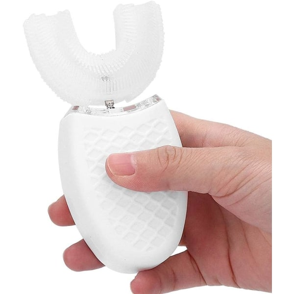 1 stk (hvit) formet tannbørste for automatisk rengjøring for voksne