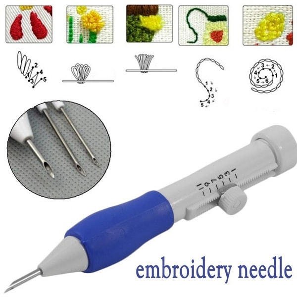 2 Set Broderi Punch Needle Kit Syverktygsset Magic