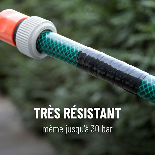 Silikonieristysteippi 25mm x 3m - Musta silikoniteippi - Vedenpitävä teippi, silikoniteippi, taikateippi, tiivis T