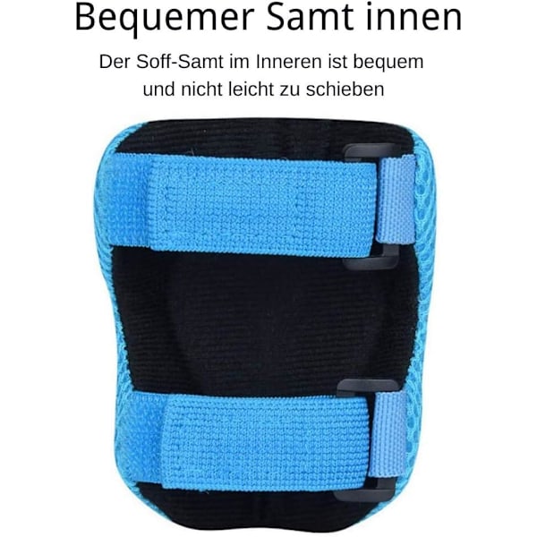 Skyddsset för Barn, 6 Delar, Handledsskydd Knäskydd Armbågsskydd