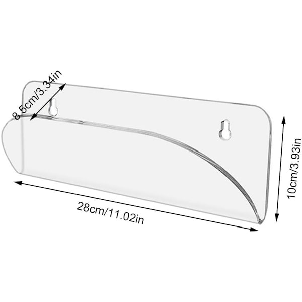 1 skateboard-displaystativ, akryl skateboard vægmonteret stativ,