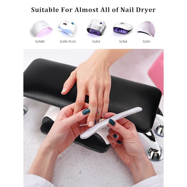 Nageltekniker Mikrofiber Läder Handräcke Nageltillbehör Verktyg