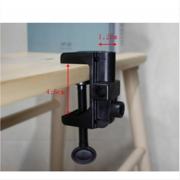 Sort Universal Bordstander Clip, Legering Udskiftningsholder til Mikrofonstativ/Bordlampe