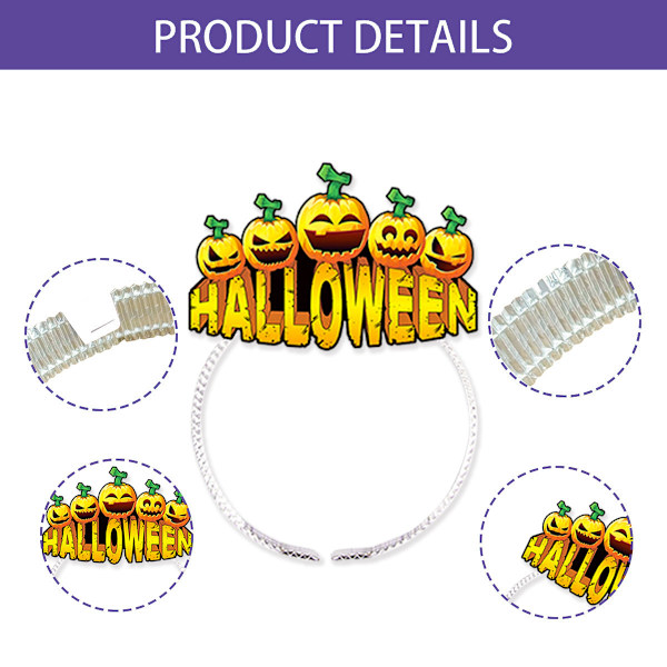 Halloween-juhlatyyliset hiusrenkaat, lomahiuslisävarusteet