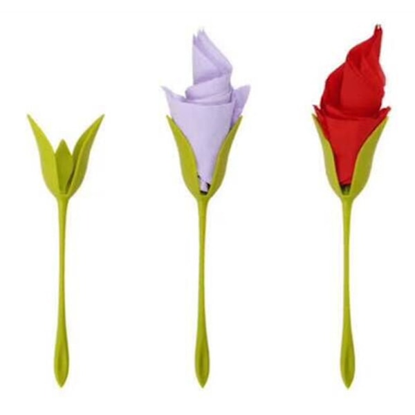 3 stk. blomster serviettholdere origami blomster serviet holder
