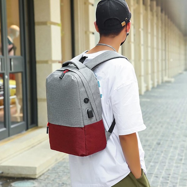 3-osainen värillinen reppu tietokoneen matkalaukku business casual